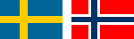 Sweden and Norway Flags